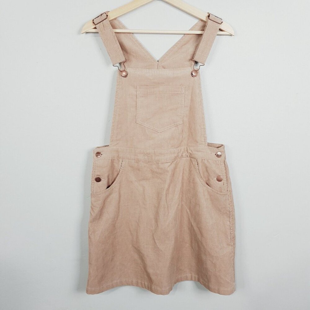 Princess Highway Sawyer Corduroy Overall/Pinafore Dress Beige AU 14 / US 10